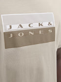 Jack & Jones JCOFUSION Men’s Dots Print T-Shirt – Blue & Taupe - Borderland Muff