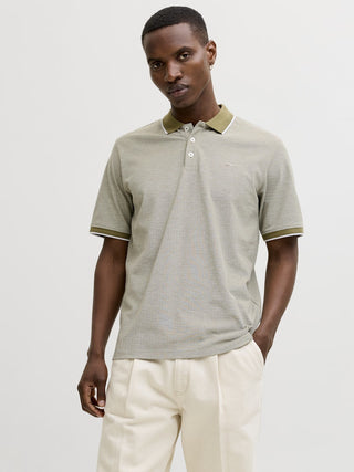 Jack & Jones Mens Blualves Regular Fit Short Sleeve Polo - Borderland Muff
