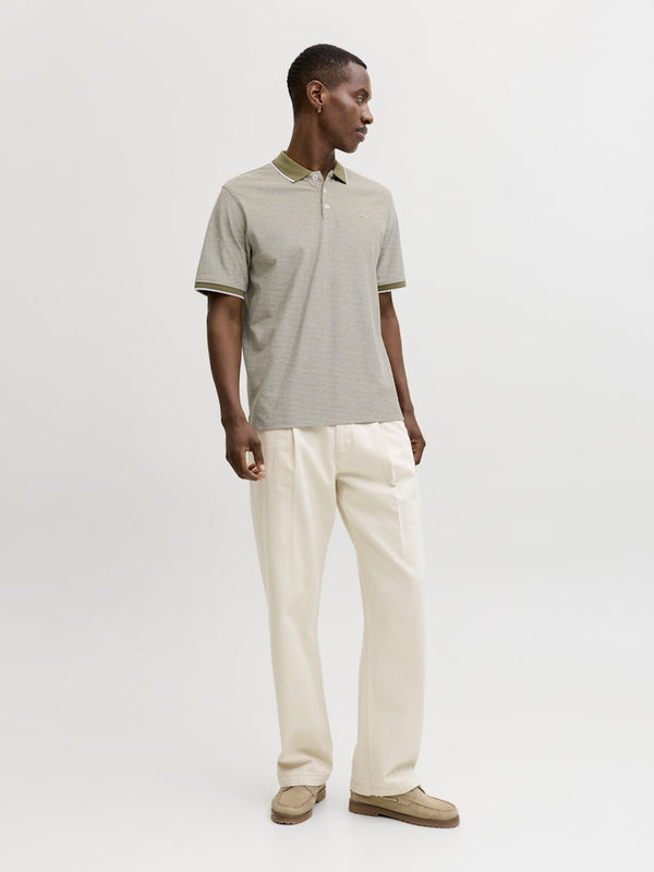 Jack & Jones Mens Blualves Regular Fit Short Sleeve Polo - Borderland Muff