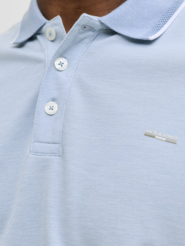 Jack & Jones Mens Blualves Regular Fit Short Sleeve Polo - Borderland Muff