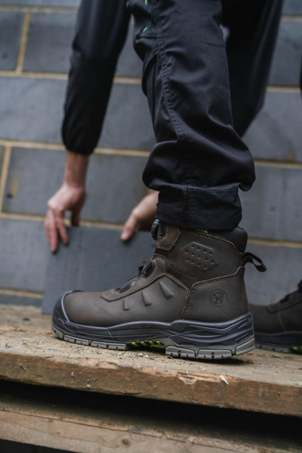 Apache Churchill FITGO Composite Toe S7S Waterproof Safety Boot – Brown & Black - Borderland Muff