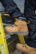 Apache Churchill FITGO Composite Toe S7S Waterproof Safety Boot – Brown & Black - Borderland Muff