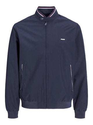 Jack & Jones Brad Bomber Jacket | Lightweight Men’s Bomber – Navy - Borderland Muff
