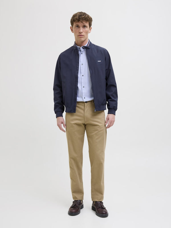 Jack & Jones Brad Bomber Jacket | Lightweight Men’s Bomber – Navy - Borderland Muff