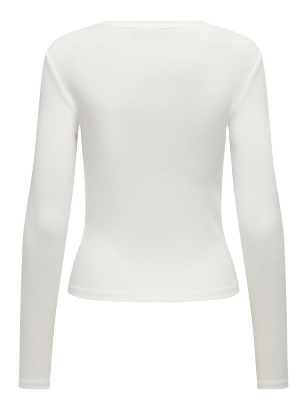 ONLY Riley Long Sleeve Tight Fit Top | Women’s Organic Cotton - Borderland Muff