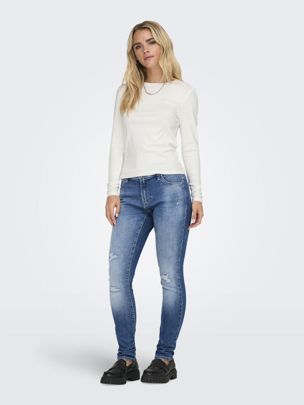 ONLY Riley Long Sleeve Tight Fit Top | Women’s Organic Cotton - Borderland Muff
