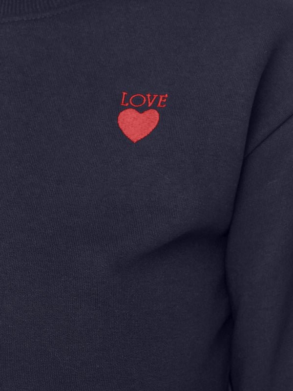 JDY Paris Embellished Sweatshirt | Women’s Round Neck - Borderland Muff