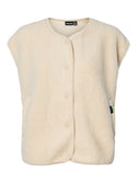 Pieces Katty Teddy Vest | Recycled Fleece Womens Gilet - Borderland Muff