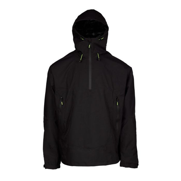 Apache White Rock 1/4 Zip Waterproof Rain Jacket 8000mm - Black - Borderland Muff