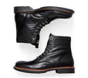Jack & Jones Tanner Leather Boots Brandy Brown | Men’s Boots Ireland - Borderland Muff