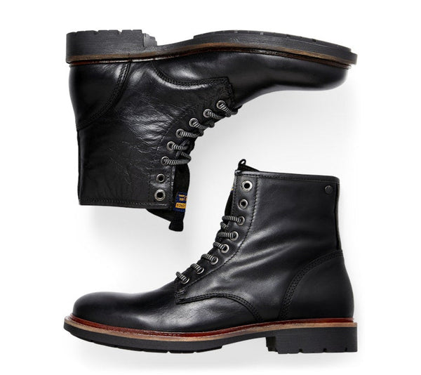 Jack & Jones Tanner Leather Boots Brandy Brown | Men’s Boots Ireland - Borderland Muff
