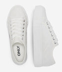 Only ONLNOOMI Platform Sneakers White | Women’s Trainers Ireland - Borderland Muff