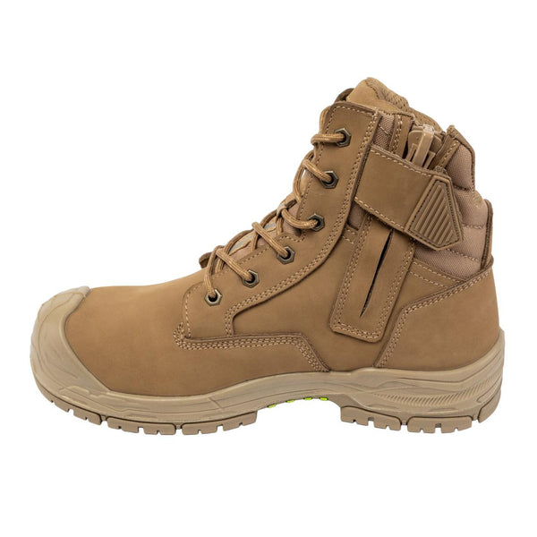 Apache Outback Safety Boots | Wide Fit Side Zip Work Boots - Borderland Muff