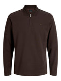 Jack & Jones Premium Ethan Quarter Zip Polo Shirt – Men's Long Sleeve Regular Fit Polo