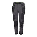 Apache Calgary men’s slim fit 4-way stretch grey work trousers with Cordura® knees, holster and cargo pockets; water-repellent, abrasion-resistant - Borderland Muff