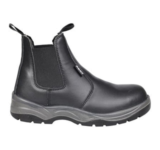 Fort Nelson FF103 Slip On Leather Safety Boot-BLACK