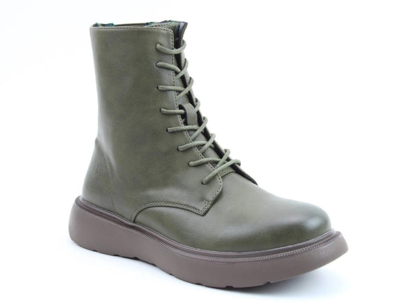 Heavenly Feet Fern Vegan Friendly Ankle Boot – lace-up with side zip and lightweight sole