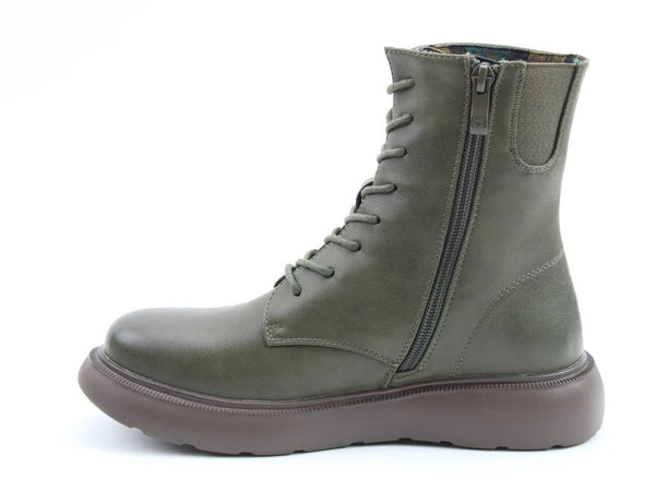 Side Zip view of Heavenly Feet Fern Ankle Boot – women’s lightweight Litesoles boot with memory foam insole