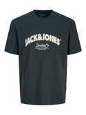 Jack & Jones Mens Relaxed Fit 100% Cotton Bronx T-shirt-FOREST GREEN