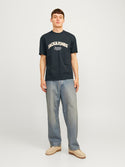 Jack & Jones Mens Relaxed Fit 100% Cotton Bronx T-shirt-FOREST GREEN