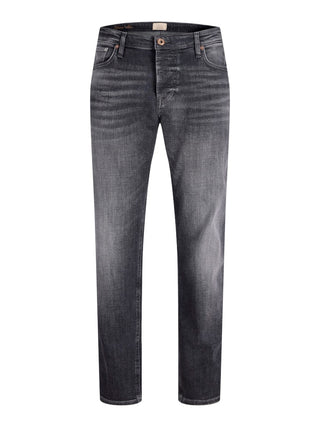 Jack & Jones Mike 335 Men’s Black Jeans | Tapered Fit Denim – Borderland Muff