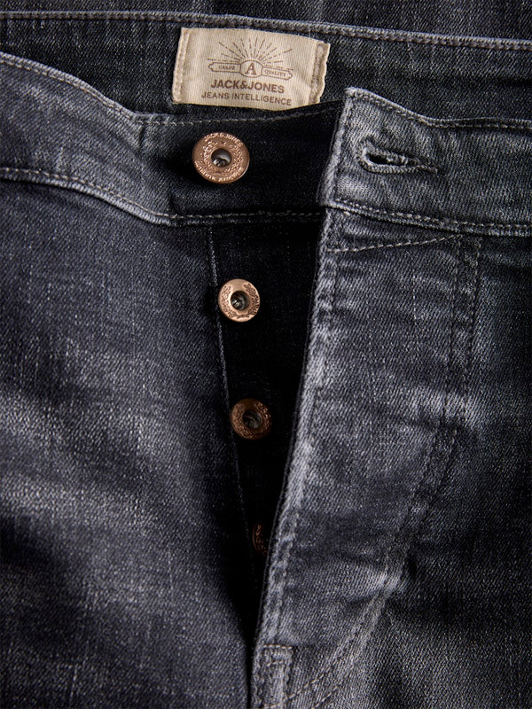 Jack & Jones Mike 335 Men’s Black Jeans | Tapered Fit Denim – Borderland Muff