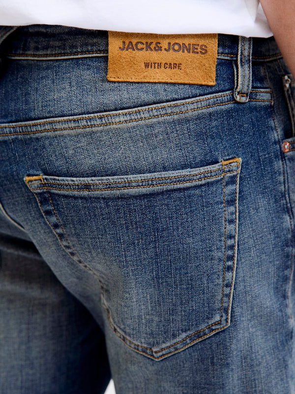 Jack & Jones Mike 335 Men’s Blue Jeans | Tapered Fit Denim – Borderland Muff