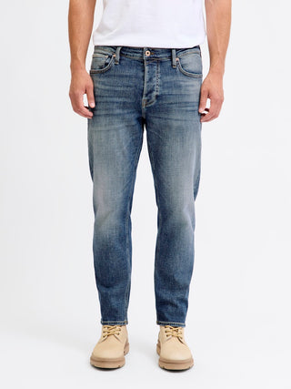 Jack & Jones Mike 335 Men’s Blue Jeans | Tapered Fit Denim – Borderland Muff
