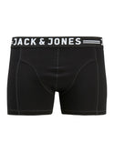 Jack & Jones Mens Plus Size Sense 3 Pack Trunks-BLACK BLACK