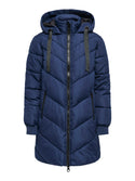 JDY Ladies Skylar Padded Hooded Jacket-NAUTICAL BLU