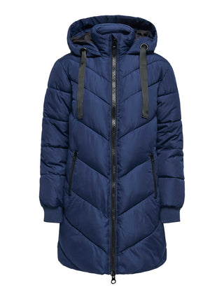 JDY Ladies Skylar Padded Hooded Jacket-NAUTICAL BLU