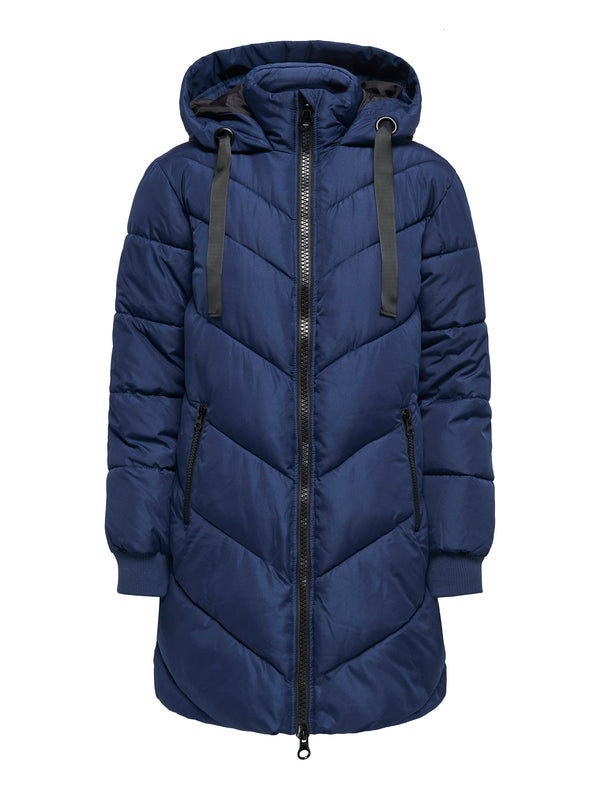 JDY Ladies Skylar Padded Hooded Jacket-NAUTICAL BLU