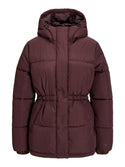 JJXX Ladies World Hooded Puffer Jacket-AUBERGINE