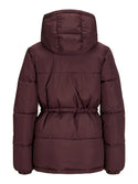 JJXX Ladies World Hooded Puffer Jacket-AUBERGINE