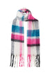 Lighthouse Scarf in Pink Deep Teal Black – cosy soft-touch winter accessory