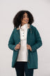 Lighthouse Scarlet ladies waterproof coat – faux fur lined breathable jacket from Borderland Muff in pine green