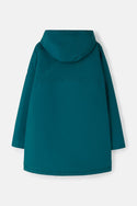 Rear view of Lighthouse Scarlet ladies coat with detachable hood in pine