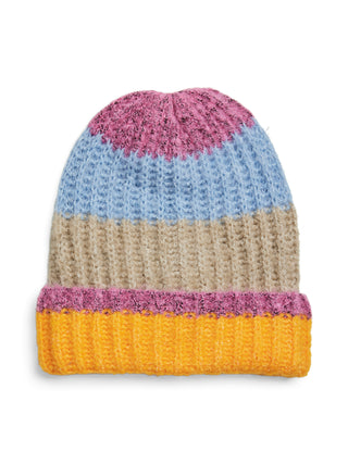 Pieces Ladies Pyron Block Colour Hat-YELLOW