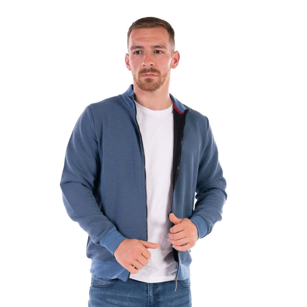 Scott & Wade Carbery Full-Zip Sweat Jacket in Indigo