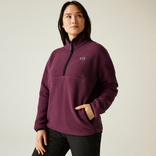 Dare 2b Women’s Slide Out Fleece – Recycled Borg Full Zip Ski Midlayer - Borderland Muff
