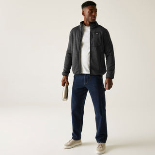 Regatta Men’s Barlee Full Zip Fleece | Warm Marl Knit Teddy Jacket | Borderland Muff - Borderland Muff