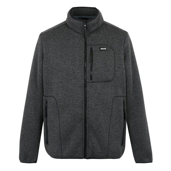 Regatta Men’s Barlee Full Zip Fleece | Warm Marl Knit Teddy Jacket | Borderland Muff - Borderland Muff