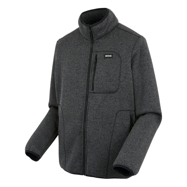 Regatta Men’s Barlee Full Zip Fleece | Warm Marl Knit Teddy Jacket | Borderland Muff - Borderland Muff