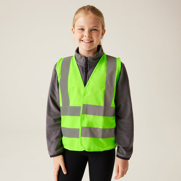 Regatta Kids Hi Vis Vest-FLURO GREEN - Borderland Muff