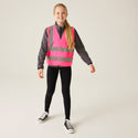 Regatta Kids Hi Vis Vest-FLURO PINK