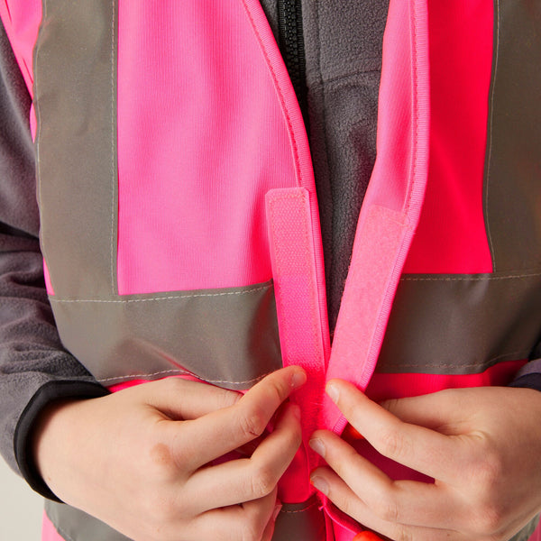 Regatta Kids Hi Vis Vest-FLURO PINK