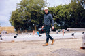 Apache Watson black work joggers for tradesmen with tapered fit and cargo storage