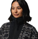 Columbia women's sequoia grove half zip black neck detail