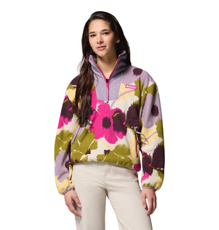 Columbia women's sequoia grove half zip fucshia front
