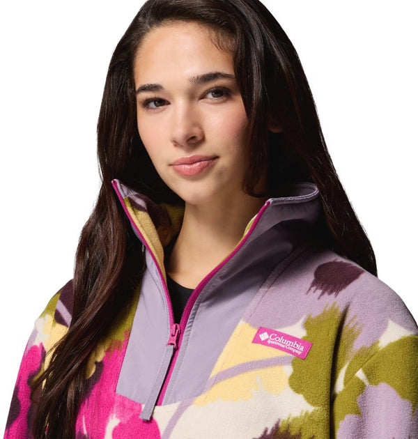 Columbia women's sequoia grove half zip fucshia zip neck